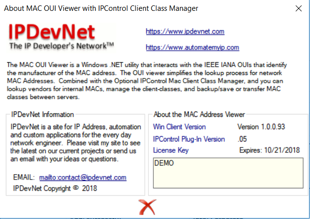 About IPDevNet and the MAC OUI Viewer